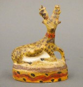 CHALKWARE DEERA late 19th cent