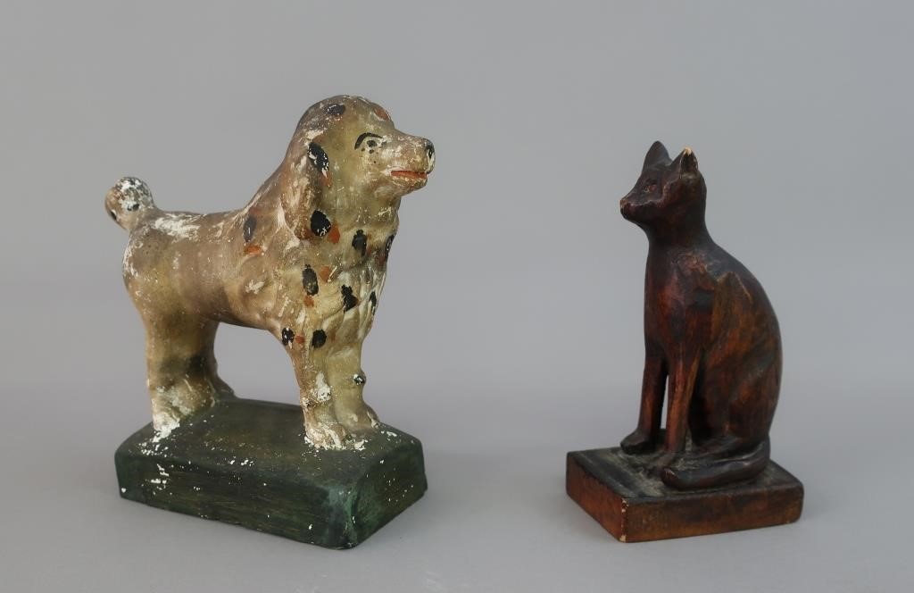 Chalkware dog, late 19th c., 6