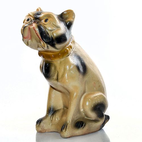 CHALKWARE FIGURE, BULLDOG
