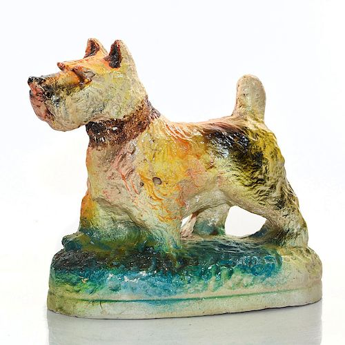 CHALKWARE FIGURE, DOG