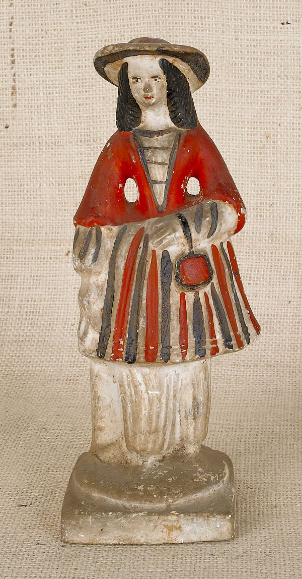 Chalkware figure of a woman 19th c.