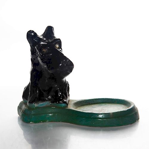 CHALKWARE FIGURE ON STAND,