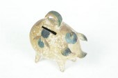 CHALKWARE PIG BANK.  Twentieth
