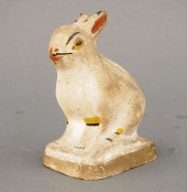 CHALKWARE RABBITA late 19th ce