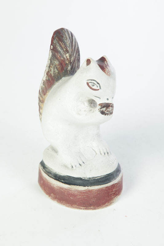 CHALKWARE SQUIRREL.  American  late