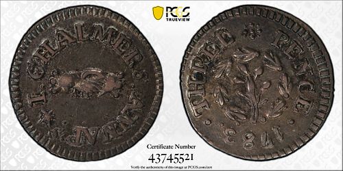 CHALMERS THREEPENCE 1783 PCGS