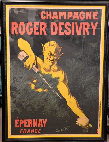 CHAMPAGNE ROGER DESIVRY POSTER,