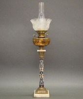 CHAMPLEVE BANQUET LAMPA late 1