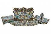 CHAMPLEVE ENAMEL & GILT METAL