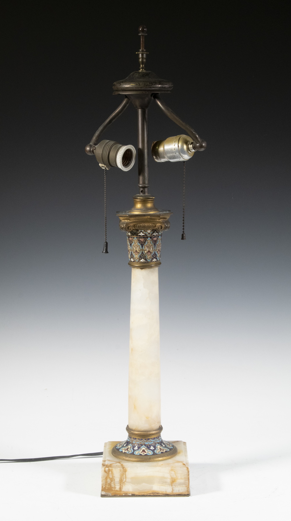 CHAMPLEVE ENAMEL & ONYX TABLE