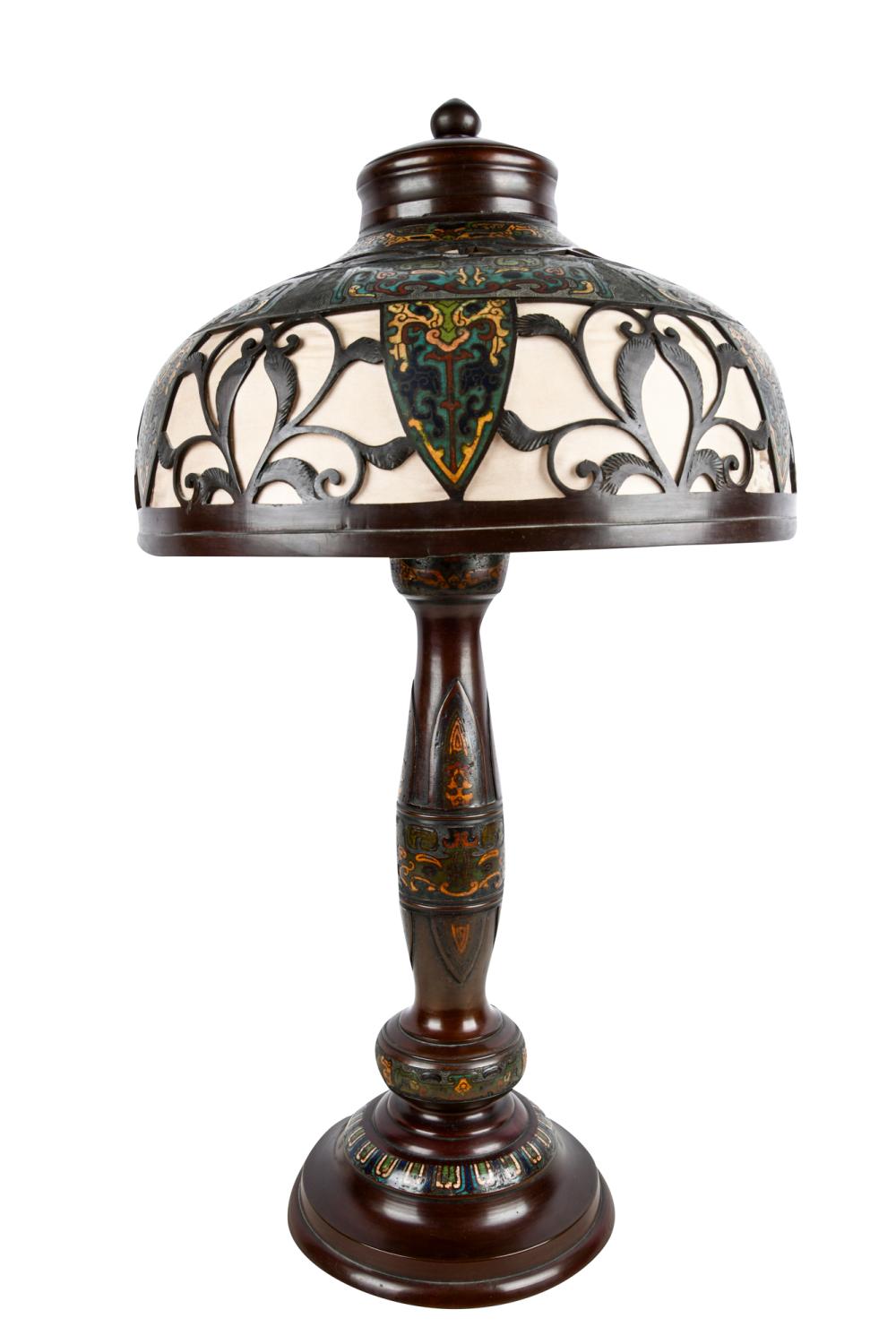 CHAMPLEVE ENAMEL & PATINATED
