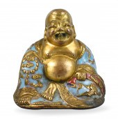 CHAMPLEVE & GILT COPPER REPOUS