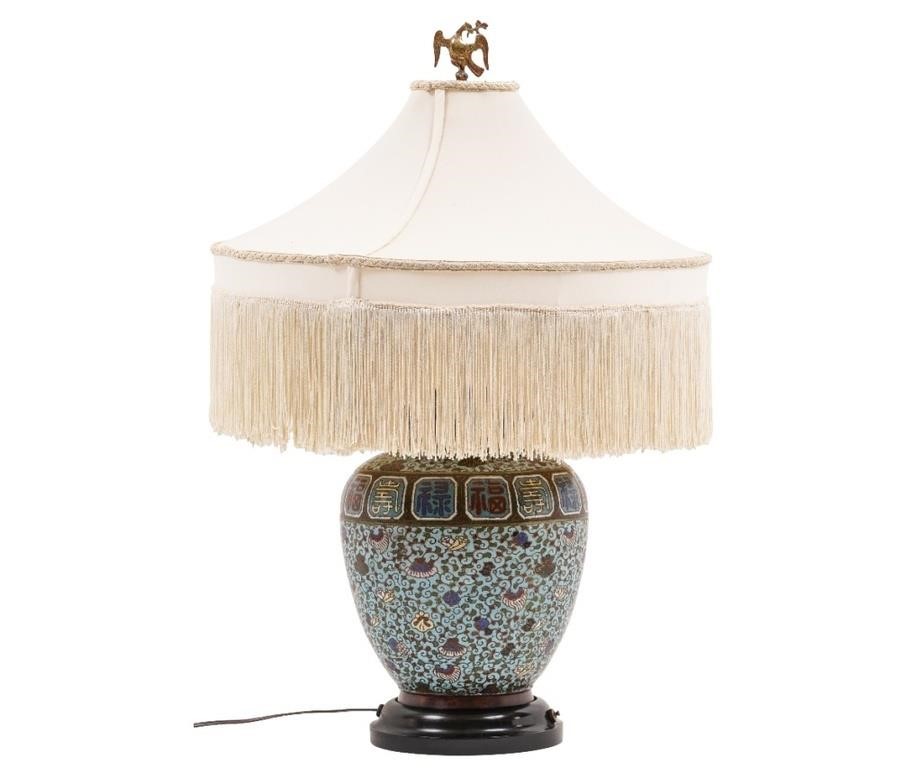 Champleve vase converted to