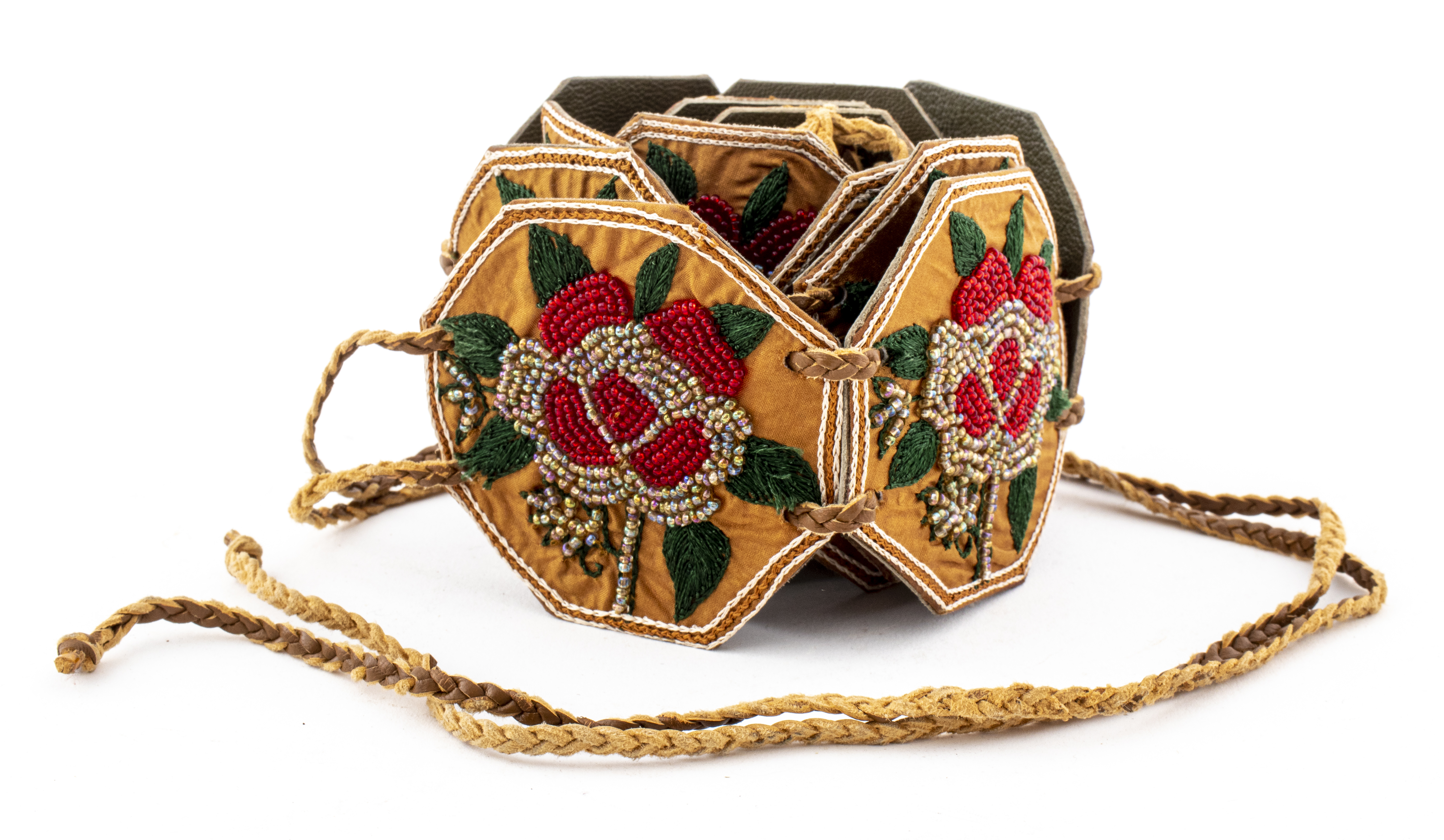 CHAN LUU LEATHER & SILK EMBROIDERED