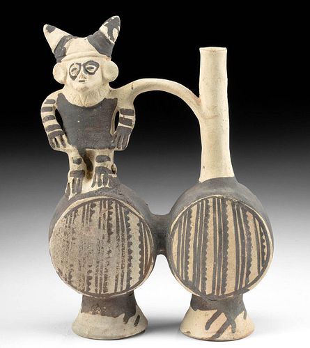 CHANCAY POTTERY DOUBLE CHAMBER