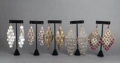 CHANDELIER EARRING GROUP, 5 PA
