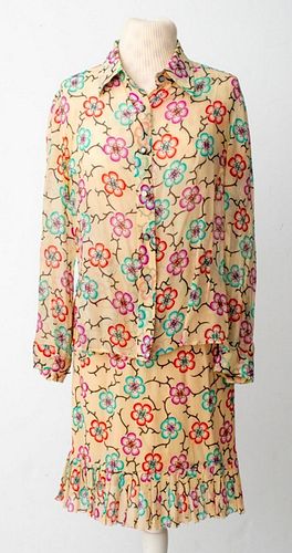 CHANEL 01S ABSTRACT CAMELLIA SILK