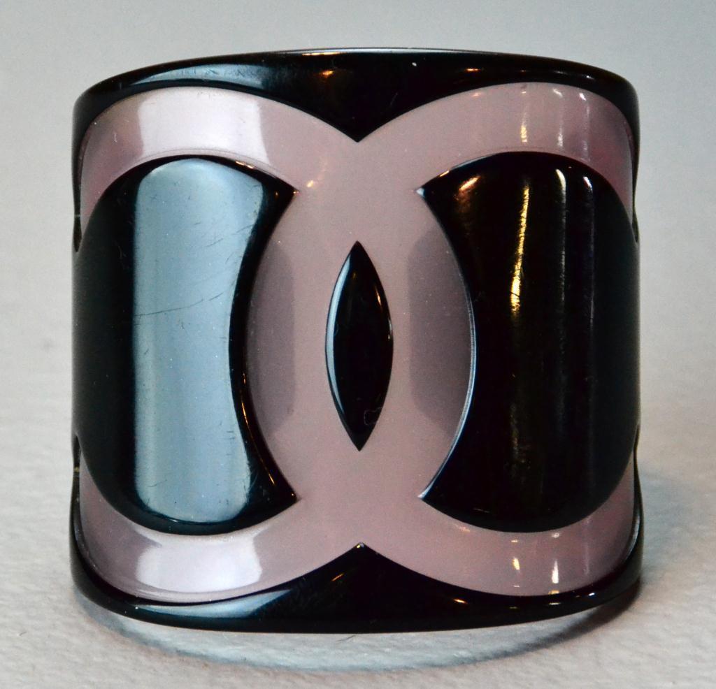 Chanel Bangle Cuff In Pink And