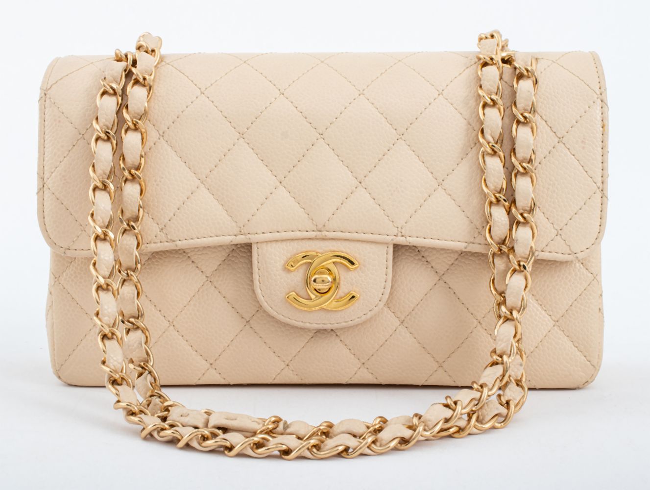 CHANEL BEIGE CAVIAR CLASSIC