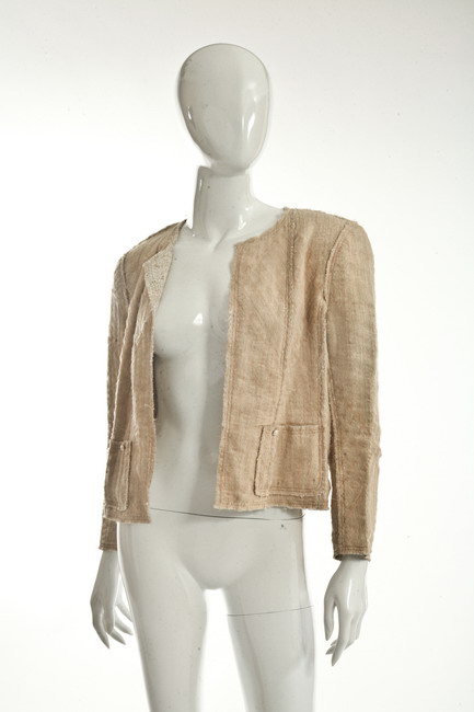 CHANEL BEIGE SILK BLEND BOUCL?