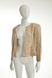 CHANEL BEIGE SILK BLEND BOUCL?