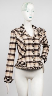 CHANEL BLACK AND TAN BLAZER Ch