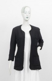 CHANEL BLACK BOUCLE BLAZER Cha