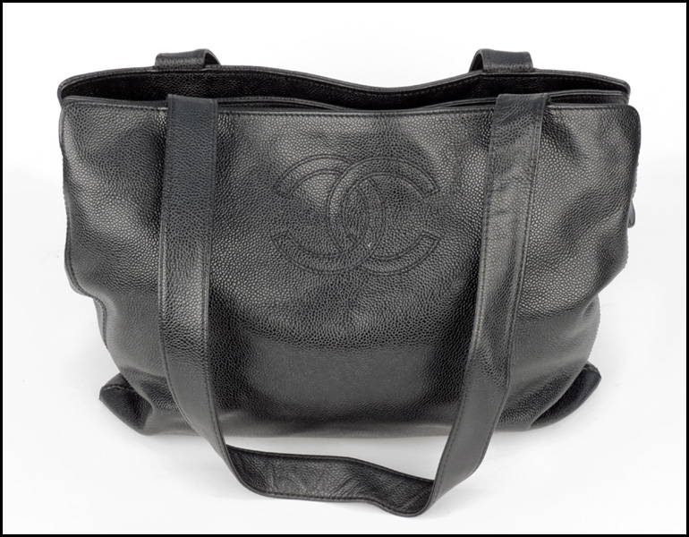 CHANEL BLACK CAVIAR LEATHER