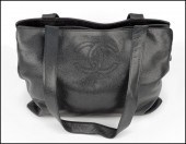 CHANEL BLACK CAVIAR LEATHER HA