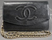 CHANEL BLACK CAVIAR LEATHER MO