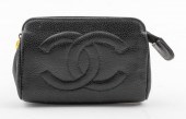 CHANEL BLACK CAVIAR LEATHER PU