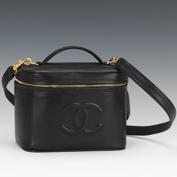 CHANEL BLACK CAVIAR LEATHER