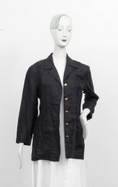 CHANEL BLACK LINEN BLAZER Chan