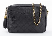 CHANEL BLACK LIZARD SKIN CAMER