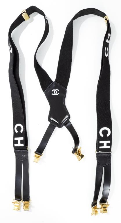 CHANEL BLACK LOGO ADJUSTABLE