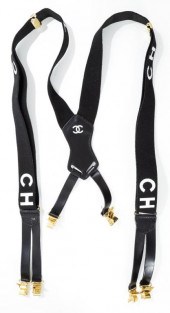 CHANEL BLACK LOGO ADJUSTABLE S