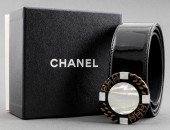 CHANEL BLACK PATENT LEATHER CA