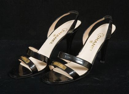 Chanel black patent leather