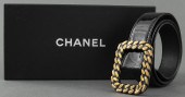 CHANEL BLACK PATENT LEATHER TR