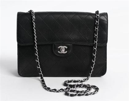 Chanel black quilted handbag   