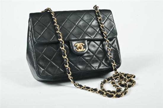 CHANEL BLACK QUILTED LEATHER