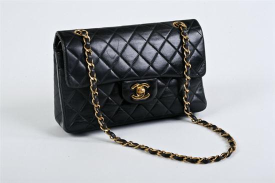 CHANEL BLACK QUILTED LEATHER