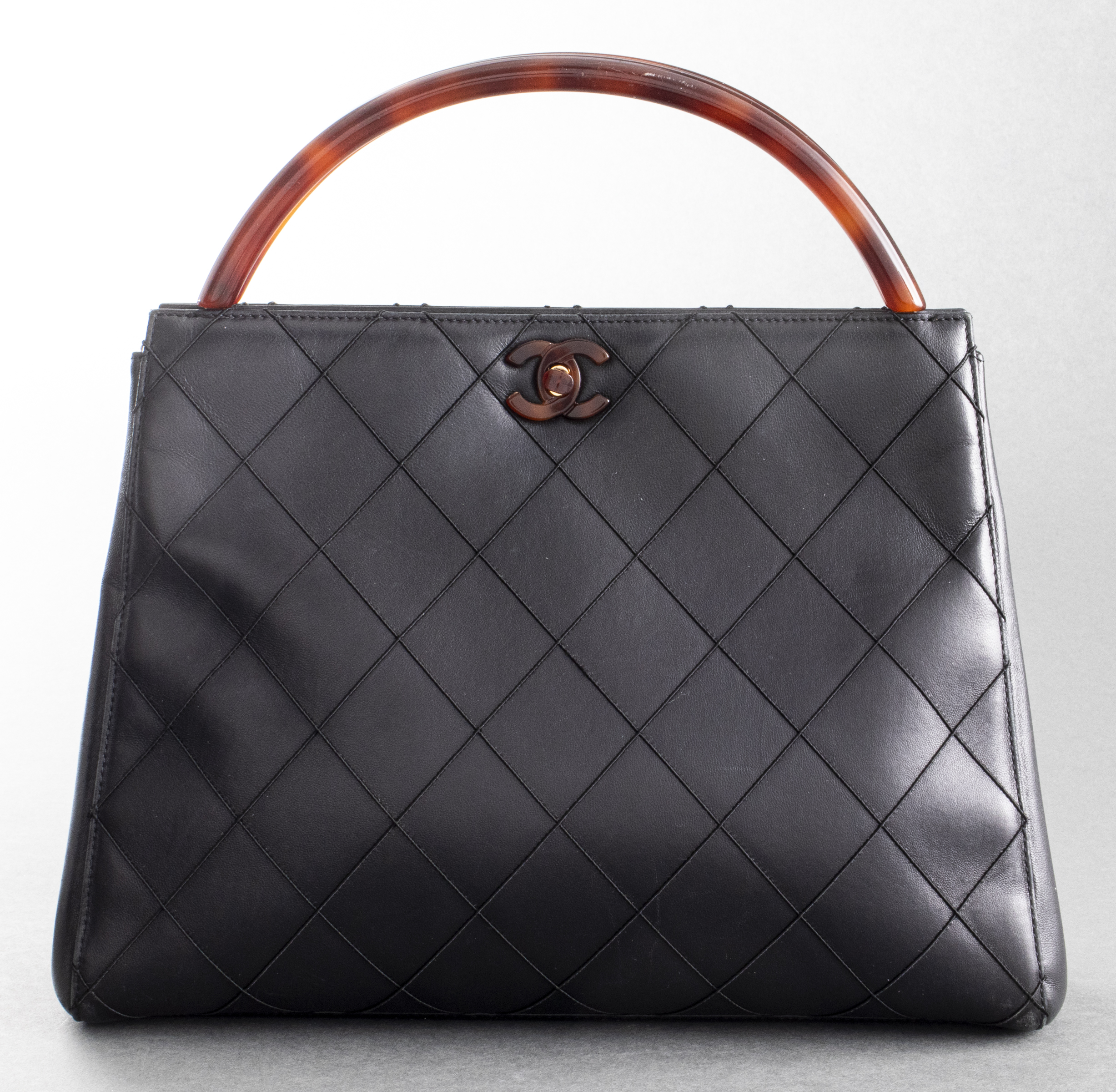 CHANEL BLACK QUILTED LEATHER