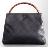 CHANEL BLACK QUILTED LEATHER H