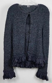 CHANEL BLACK RIBBON SWEATER SE