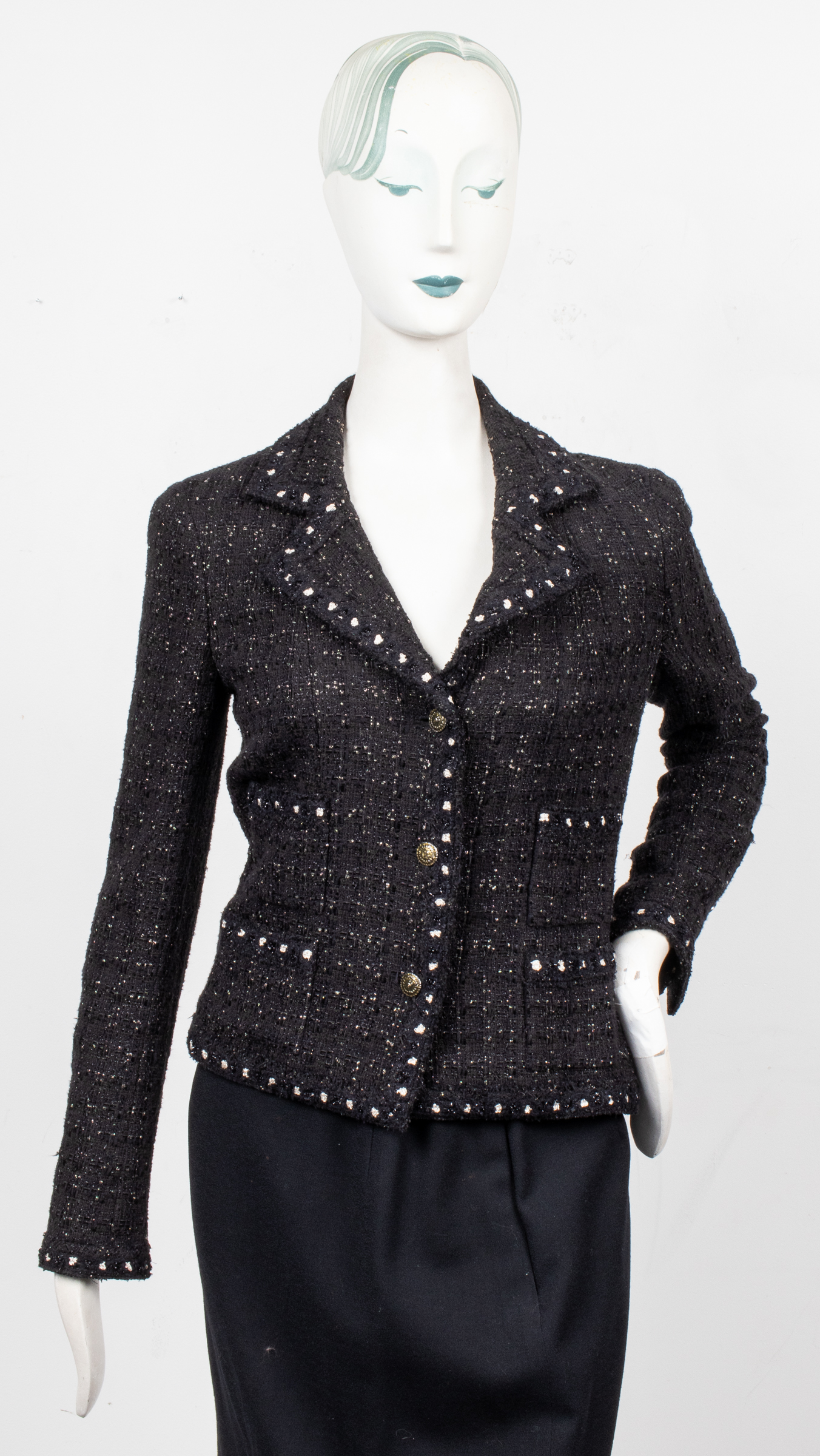 CHANEL BLACK TWEED BLAZER Chanel