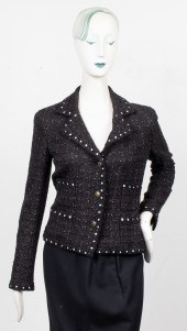 CHANEL BLACK TWEED BLAZER Chan