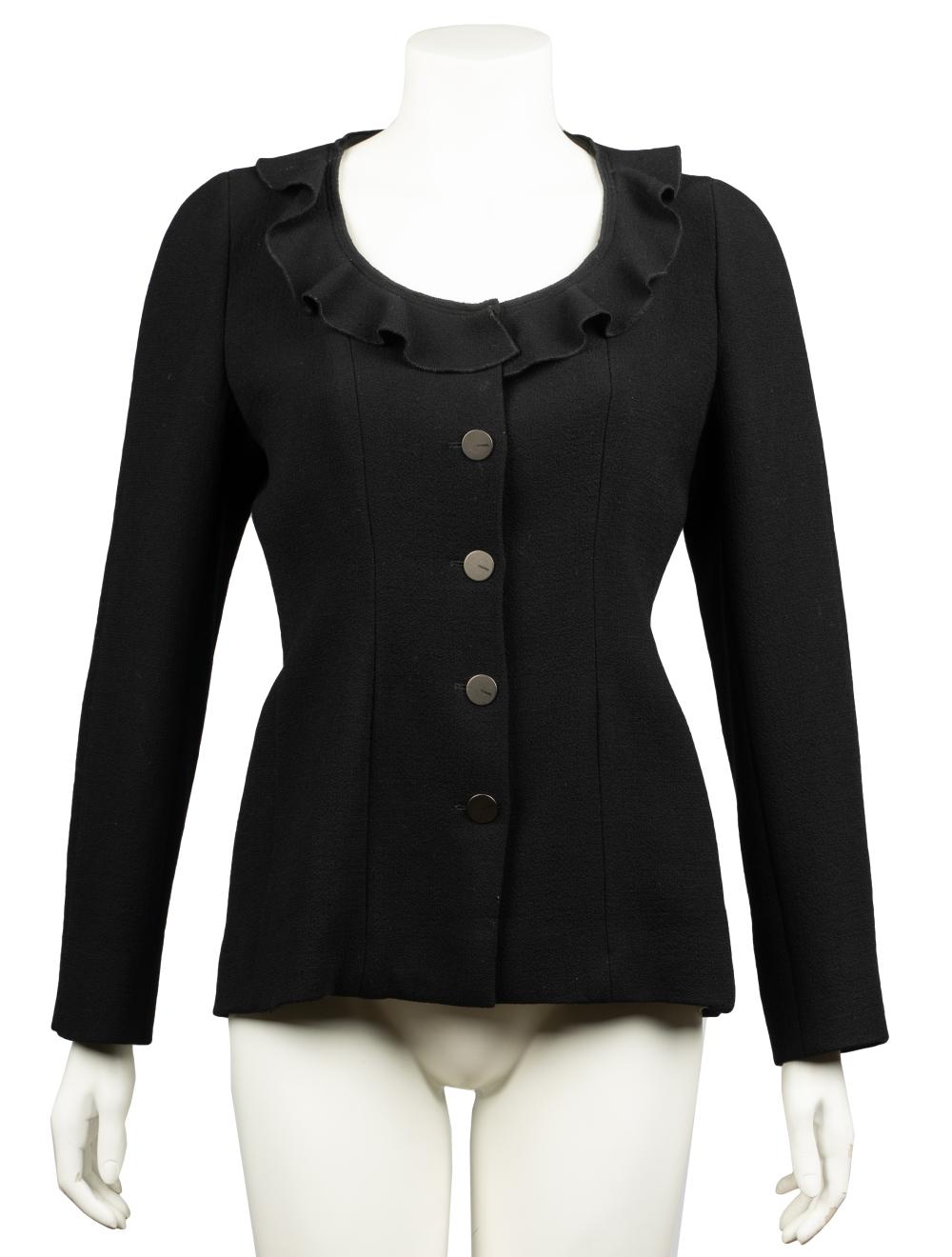 CHANEL BLACK WOOL JACKETwith