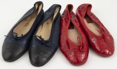 CHANEL BLUE BALLET FLATS & FRE
