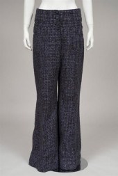 Chanel blue boucle high-waist